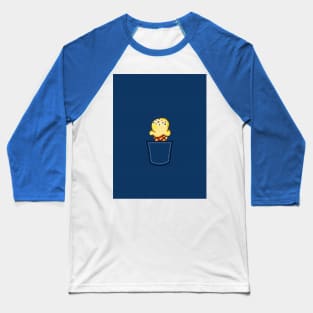 Yellow Ice Cream Cone in Pocket Baseball T-Shirt